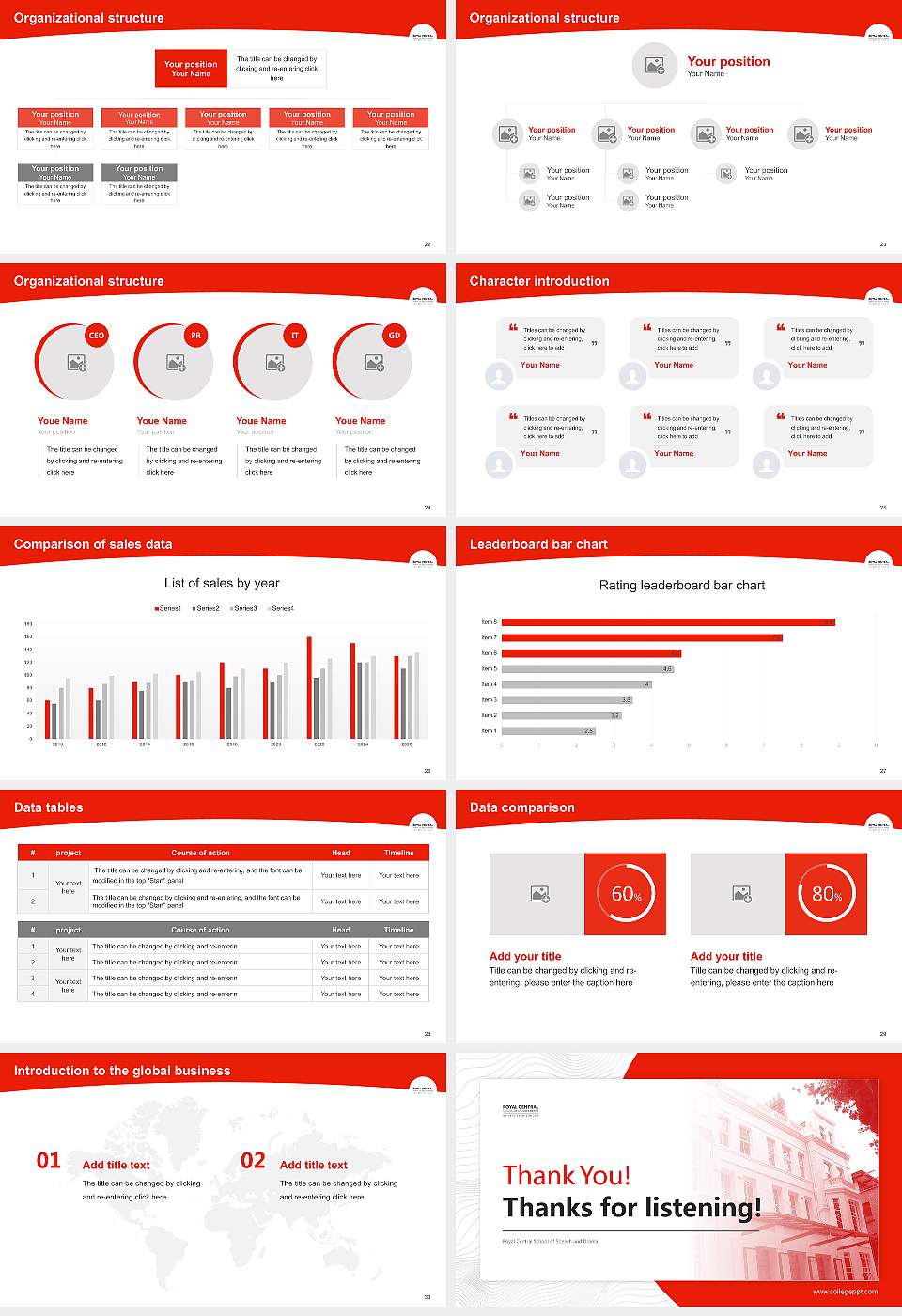 Royal Central School of Speech and Drama Academic Presentation/Research Findings Report PPT Template16:9 ratio PPT effect preview image4