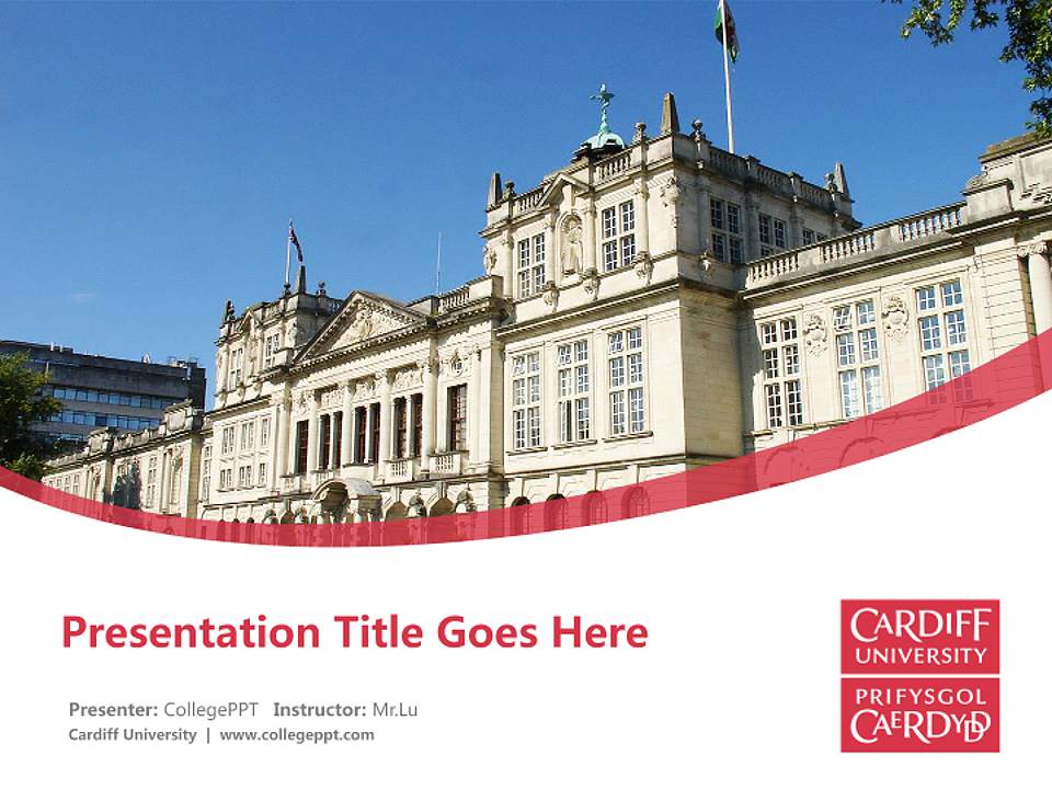 Cardiff University Course/Courseware Creation PPT Template4:3 ratio PPT effect preview image5