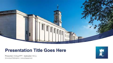 University of Nottingham Course/Courseware Creation PPT Template
