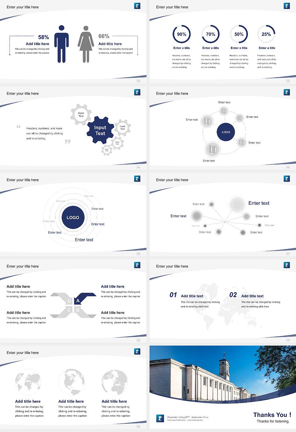 University of Nottingham Course/Courseware Creation PPT Template16:9 ratio PPT effect preview image4