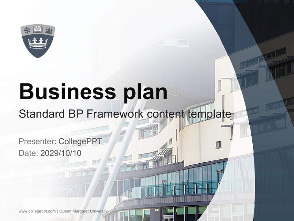 Queen Margaret University Competition/Entrepreneurship Contest PPT Template4:3 ratio PPT effect preview image9