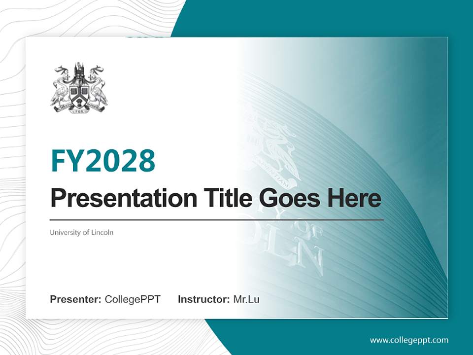 University of Lincoln Academic Presentation/Research Findings Report PPT Template4:3 ratio PPT effect preview image5