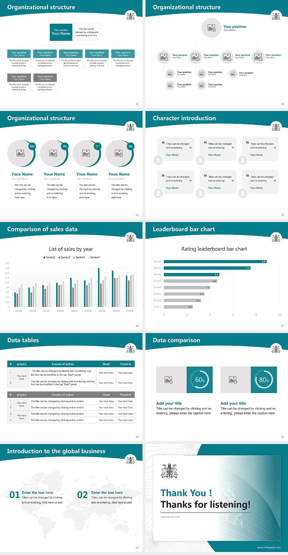 University of Lincoln Academic Presentation/Research Findings Report PPT Template4:3 ratio PPT effect preview image4