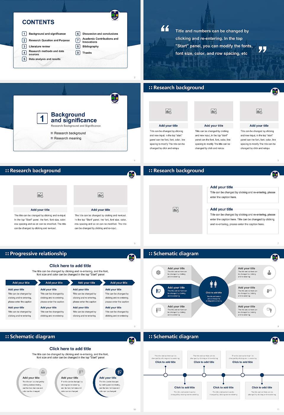 University of Glasgow Graduation Thesis Defense PPT Template16:9 ratio PPT effect preview image2