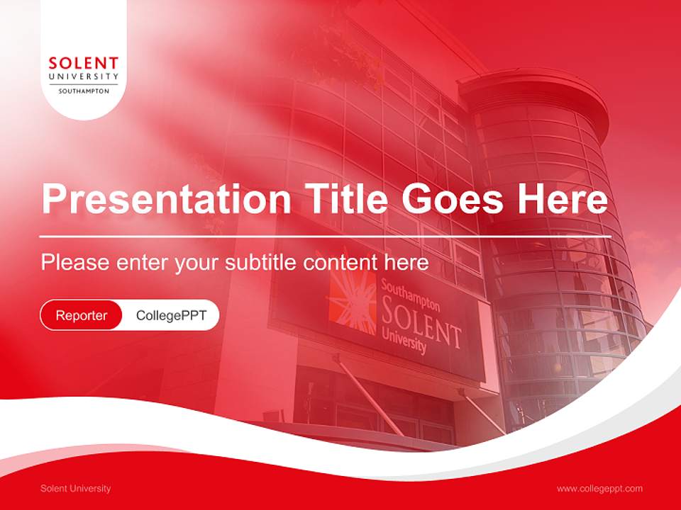 Solent University Lecture Sharing and Networking Event PPT Template4:3 ratio PPT effect preview image1