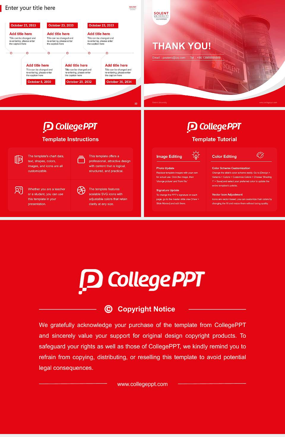 Solent University Lecture Sharing and Networking Event PPT Template4:3 ratio PPT effect preview image4