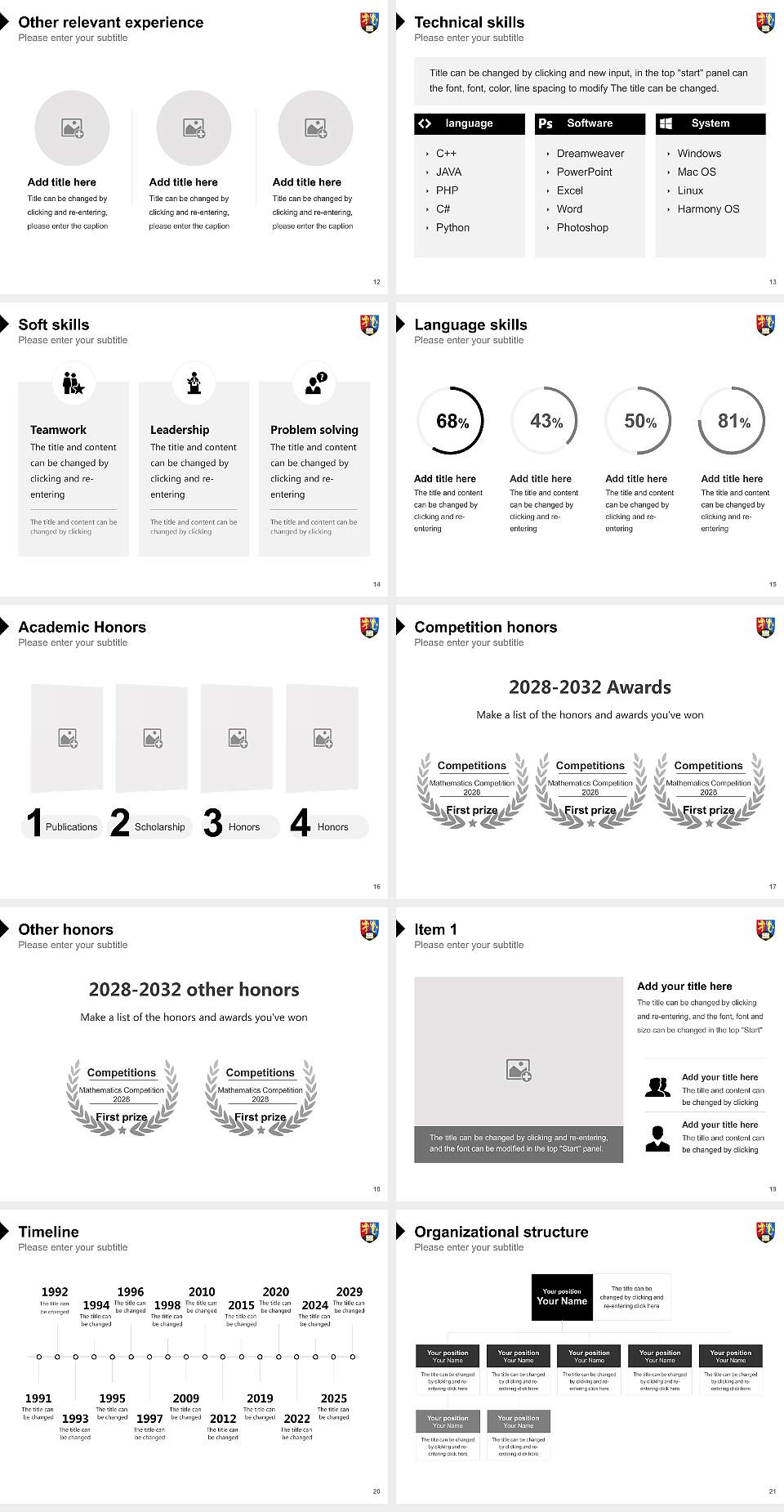 University of Birmingham Resume PPT Template4:3 ratio PPT effect preview image3