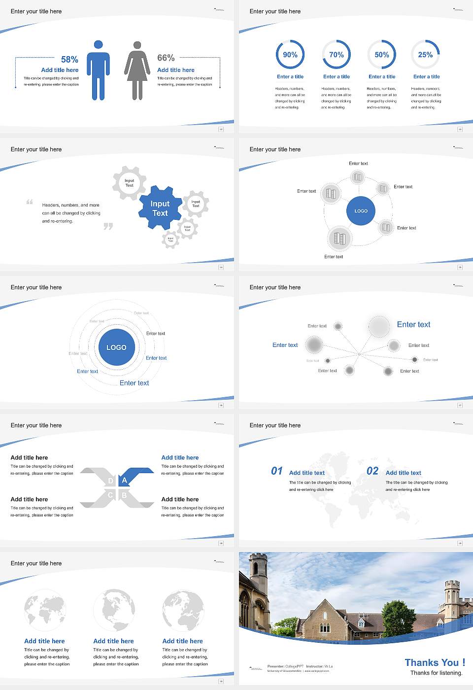 University of Gloucestershire Course/Courseware Creation PPT Template16:9 ratio PPT effect preview image4