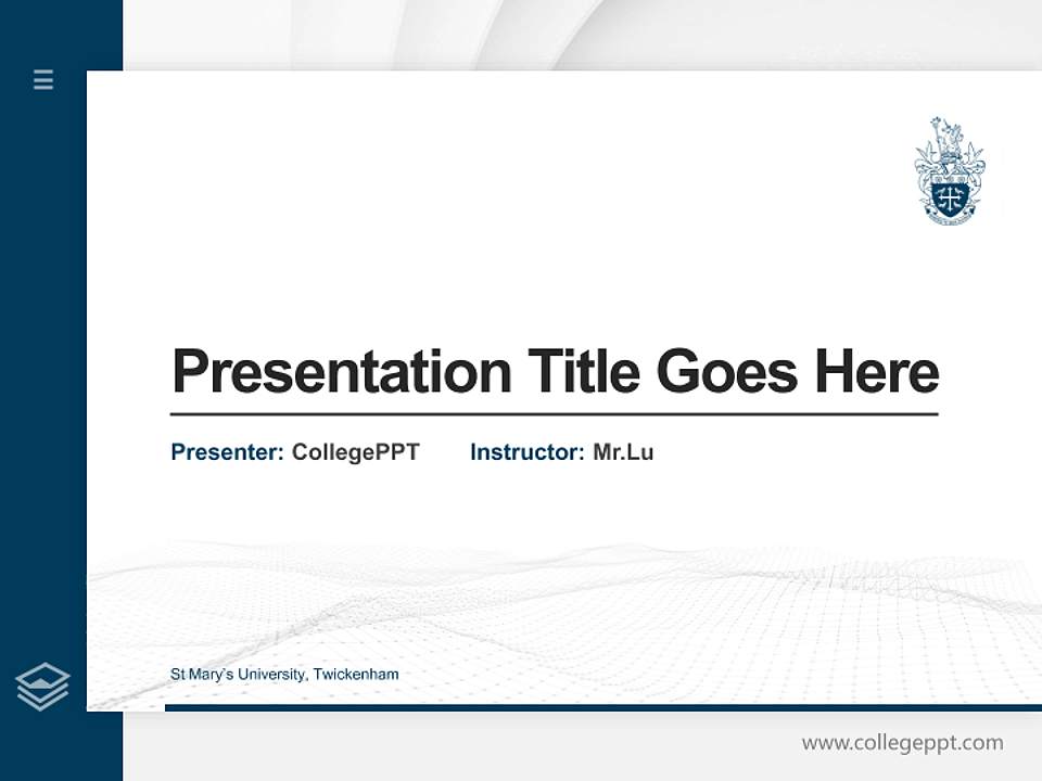 St Mary’s University, Twickenham Thesis Proposal/Graduation Defense PPT Template4:3 ratio PPT effect preview image5