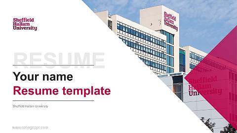 Sheffield Hallam University Resume PPT Template