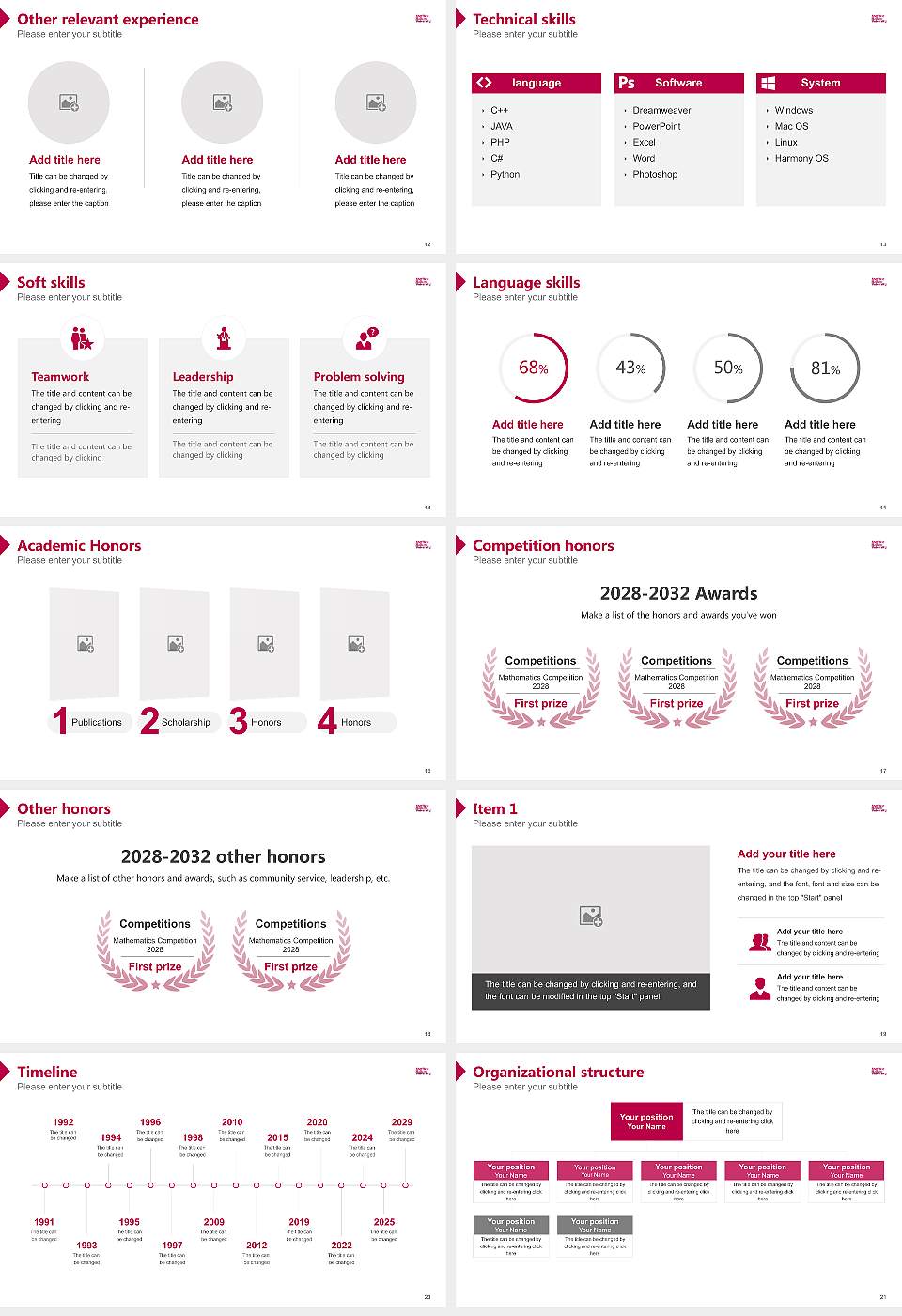 Sheffield Hallam University Resume PPT Template16:9 ratio PPT effect preview image3
