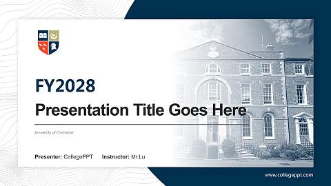University of Chichester Academic Presentation/Research Findings Report PPT Template