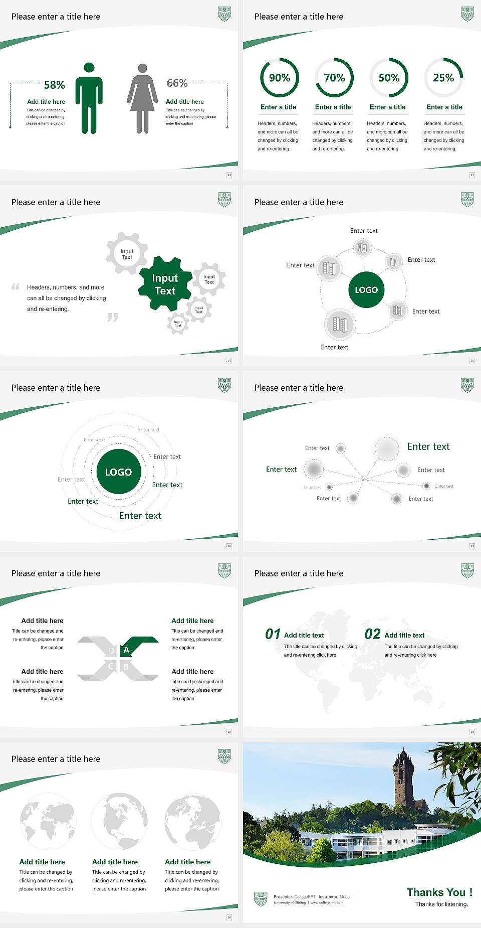 University of Stirling Course/Courseware Creation PPT Template4:3 ratio PPT effect preview image4