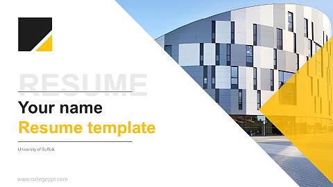 University of Suffolk Resume PPT Template