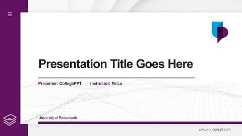 University of Portsmouth Thesis Proposal/Graduation Defense PPT Template