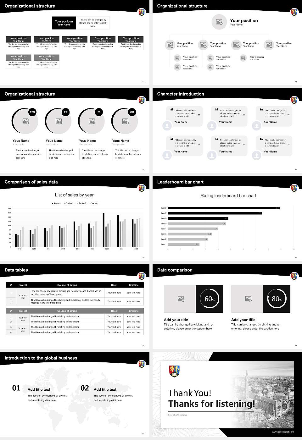 University of Birmingham Academic Presentation/Research Findings Report PPT Template16:9 ratio PPT effect preview image4