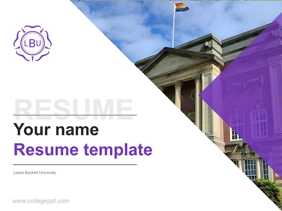 Leeds Beckett University Resume PPT Template4:3 ratio PPT effect preview image5