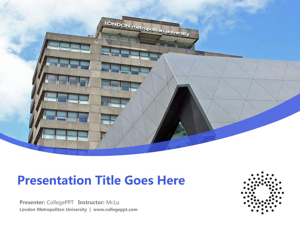 London Metropolitan University Course/Courseware Creation PPT Template4:3 ratio PPT effect preview image5