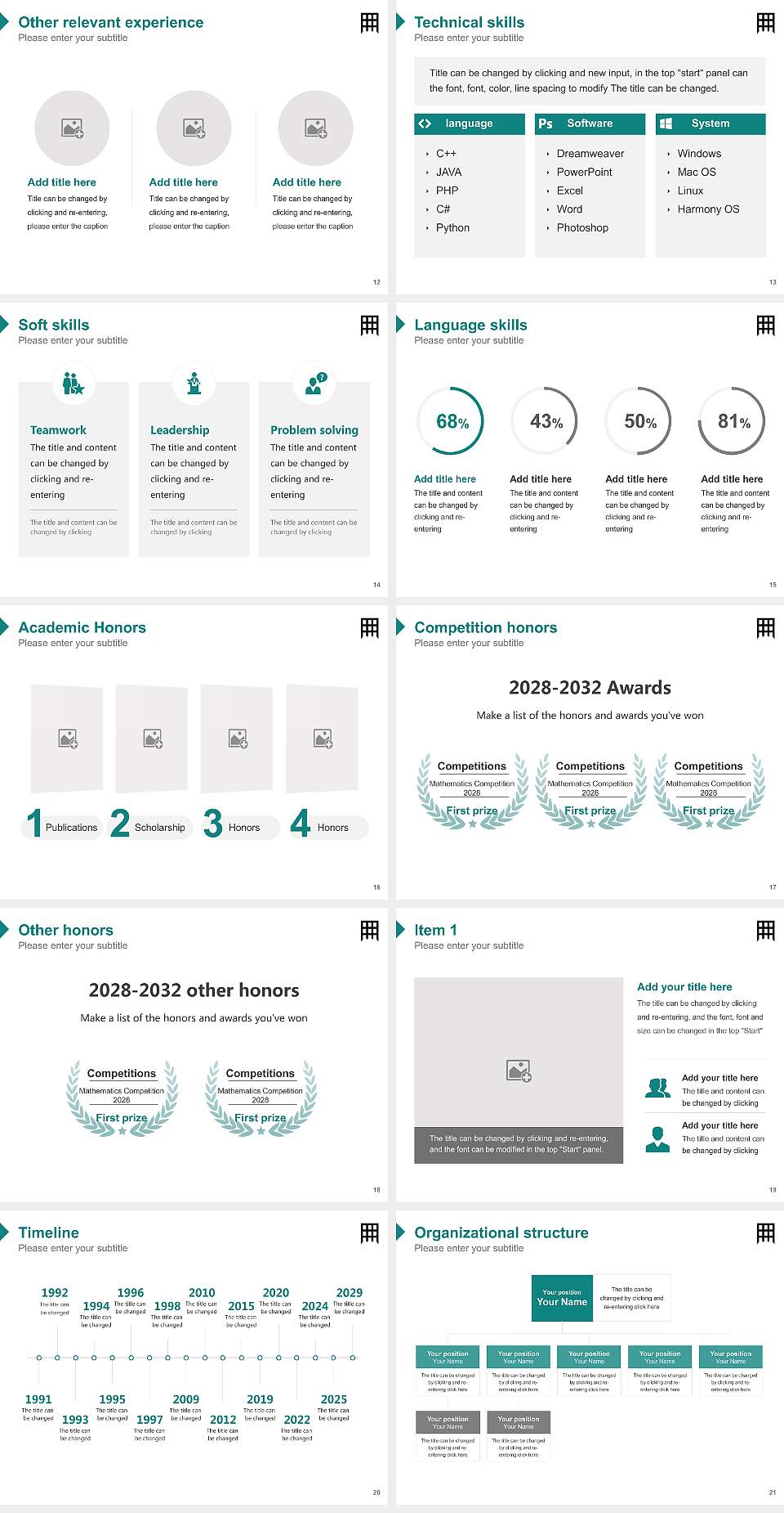 University of Westminster Resume PPT Template4:3 ratio PPT effect preview image3