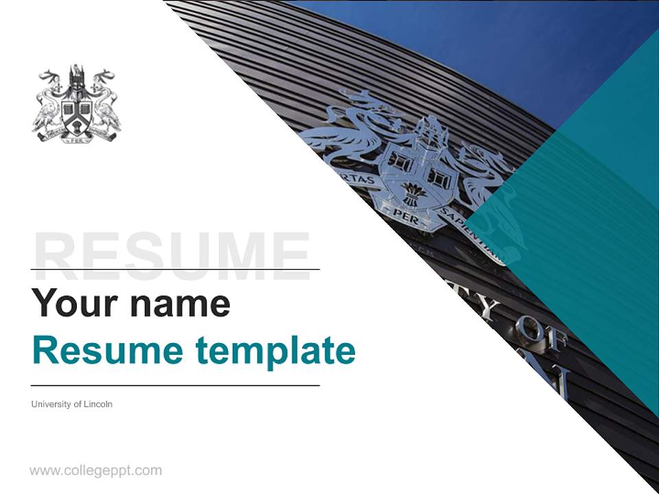 University of Lincoln Resume PPT Template4:3 ratio PPT effect preview image5