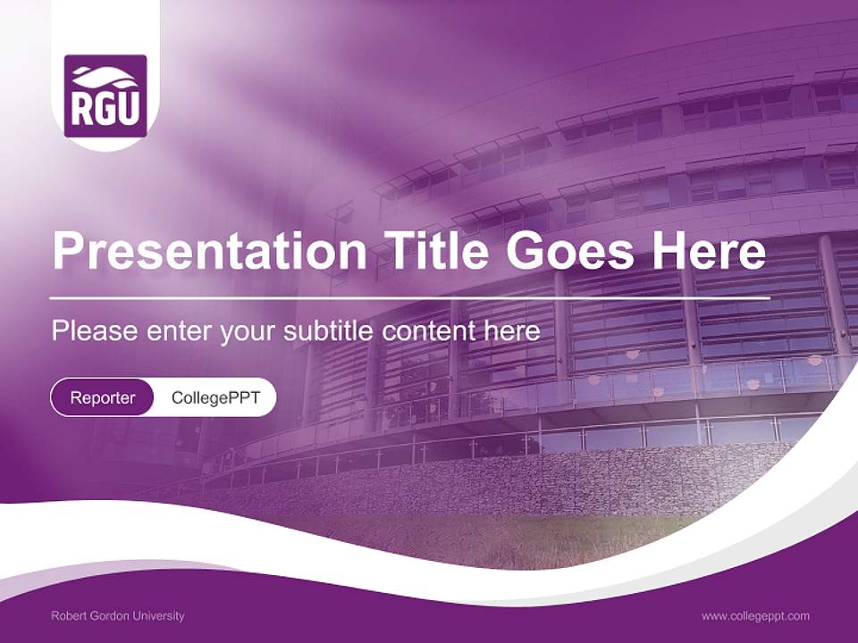 Robert Gordon University Lecture Sharing and Networking Event PPT Template4:3 ratio PPT effect preview image4