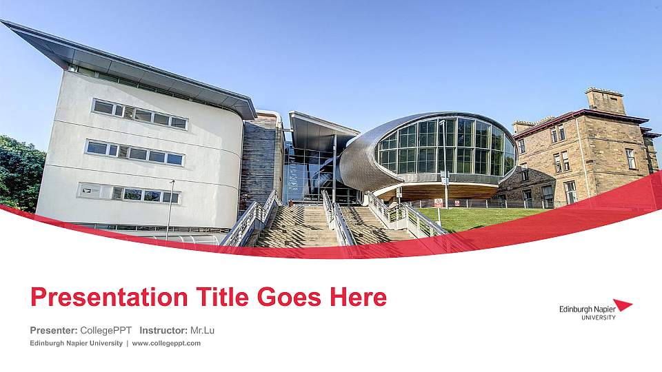 Edinburgh Napier University Course/Courseware Creation PPT Template16:9 ratio PPT effect preview image
