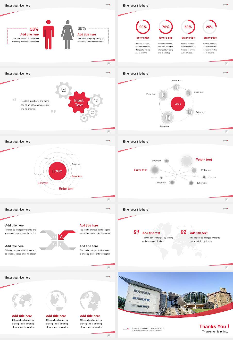 Edinburgh Napier University Course/Courseware Creation PPT Template16:9 ratio PPT effect preview image4