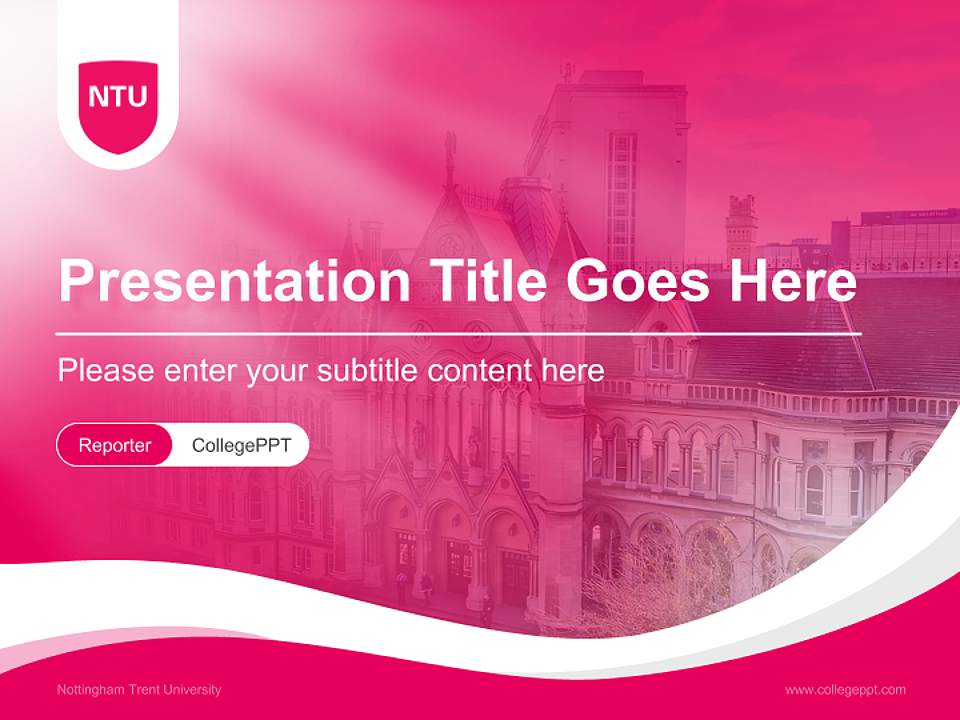 Nottingham Trent University Lecture Sharing and Networking Event PPT Template4:3 ratio PPT effect preview image4