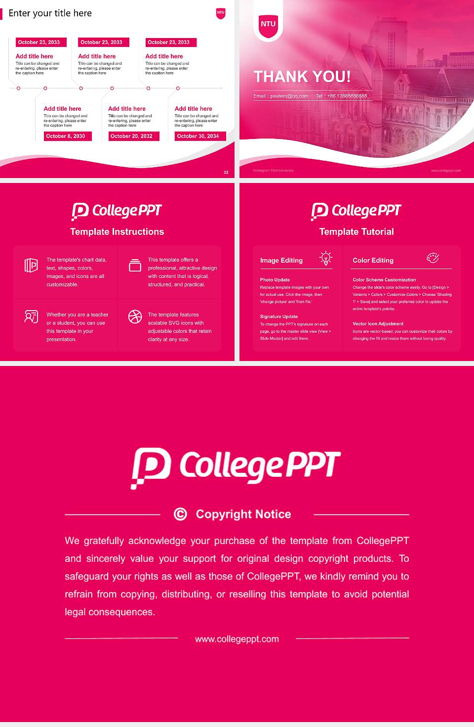 Nottingham Trent University Lecture Sharing and Networking Event PPT Template4:3 ratio PPT effect preview image4