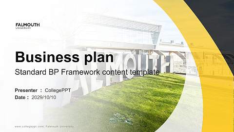 Falmouth University Competition/Entrepreneurship Contest PPT Template