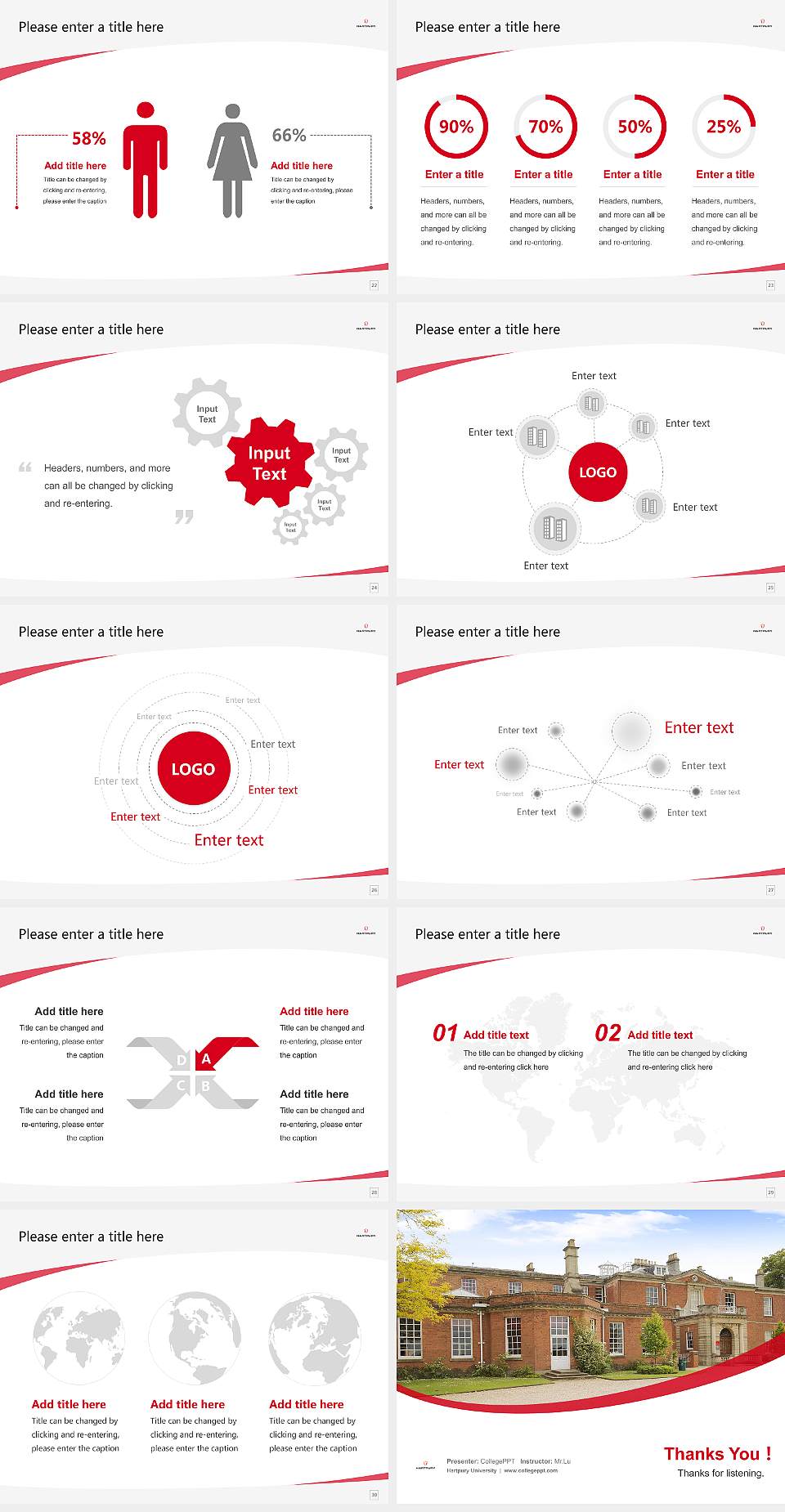 Hartpury University Course/Courseware Creation PPT Template4:3 ratio PPT effect preview image4