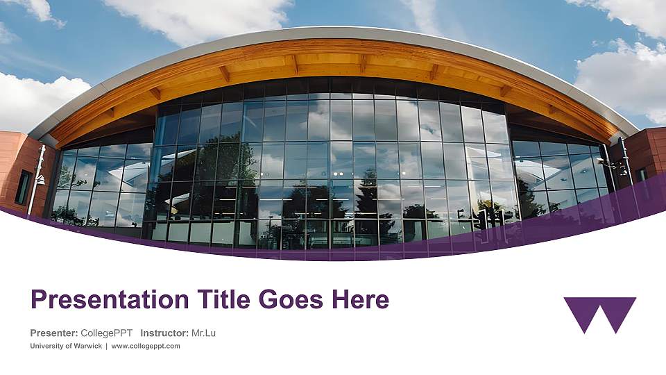 University of Warwick Course/Courseware Creation PPT Template16:9 ratio PPT effect preview image