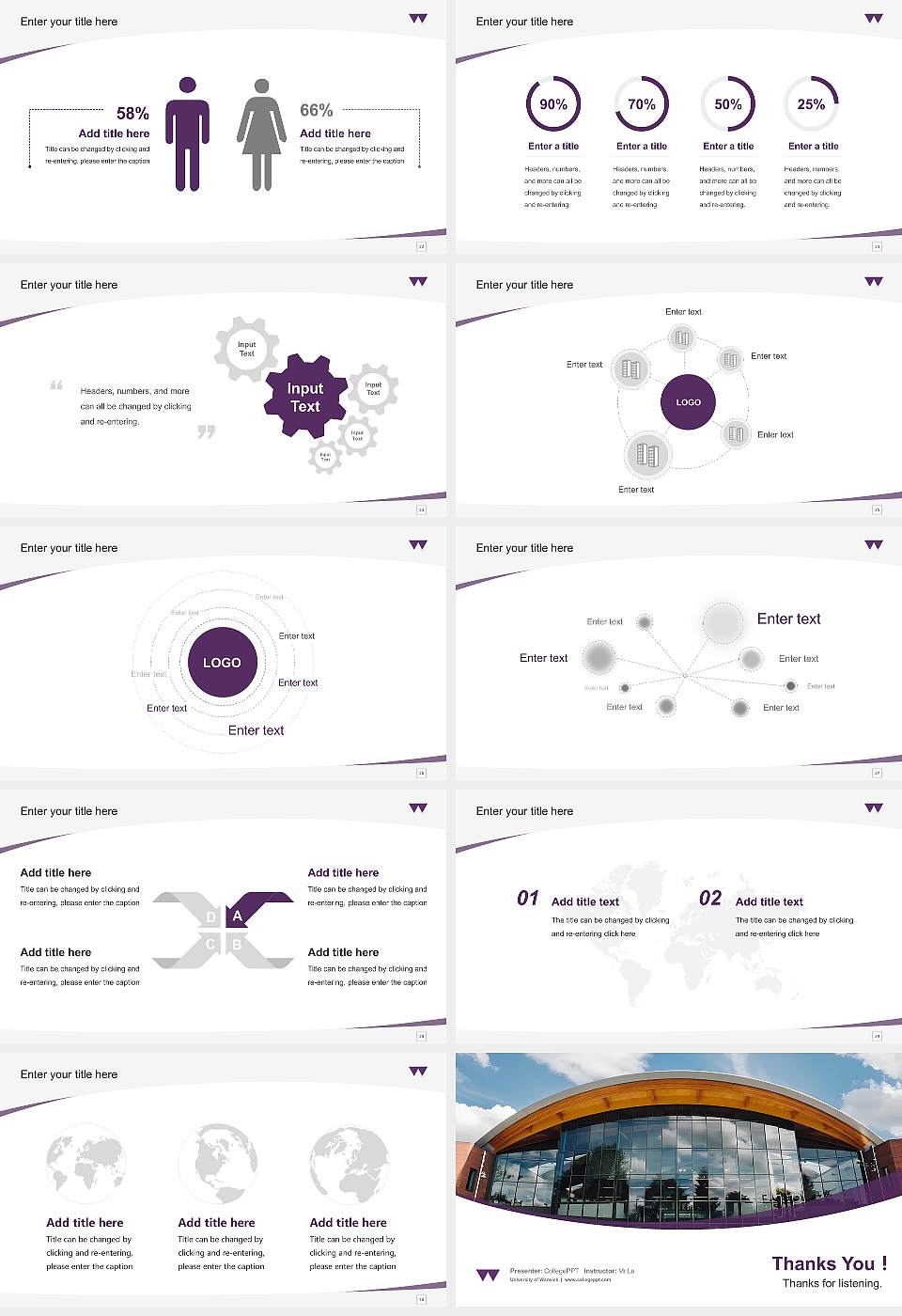 University of Warwick Course/Courseware Creation PPT Template16:9 ratio PPT effect preview image4