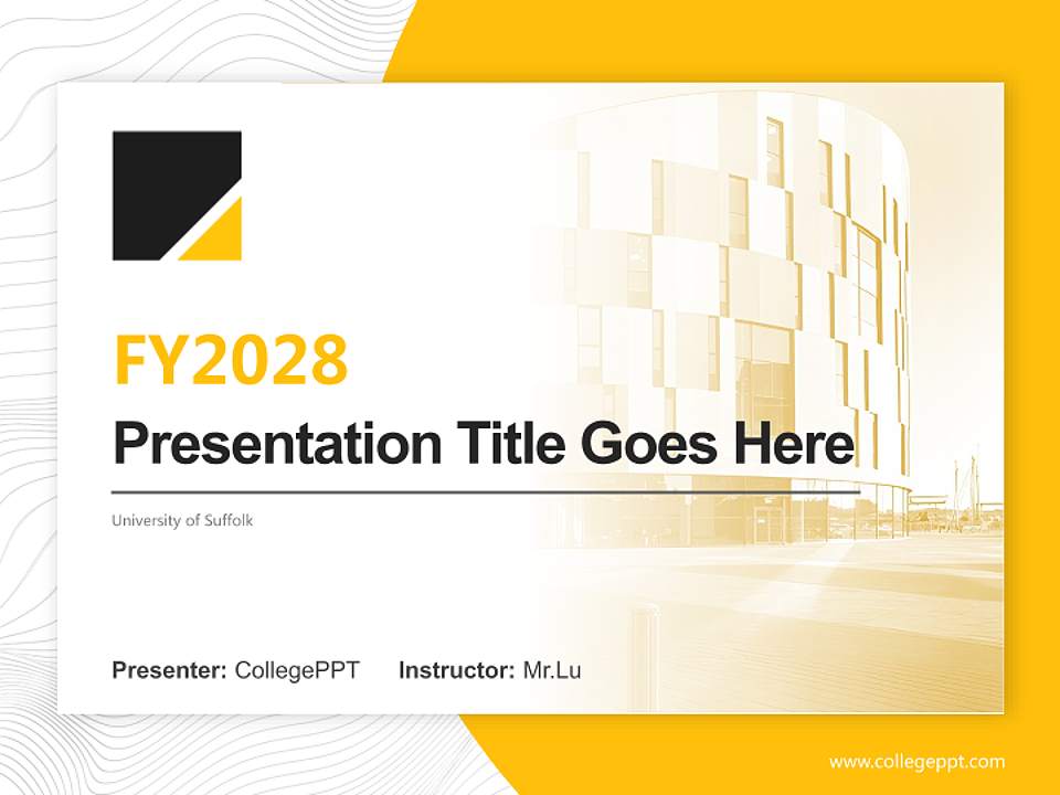 University of Suffolk Academic Presentation/Research Findings Report PPT Template4:3 ratio PPT effect preview image5