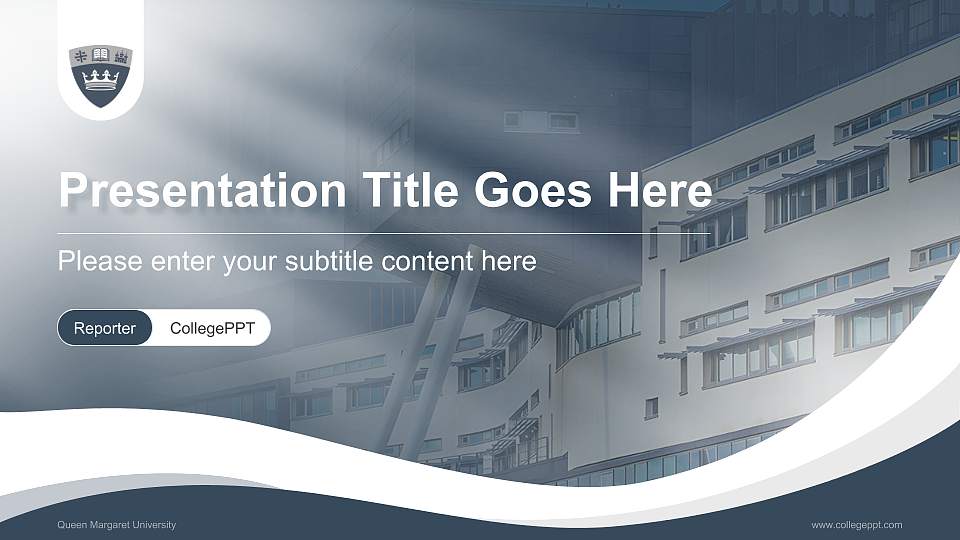 Queen Margaret University Lecture Sharing and Networking Event PPT Template16:9 ratio PPT effect preview image