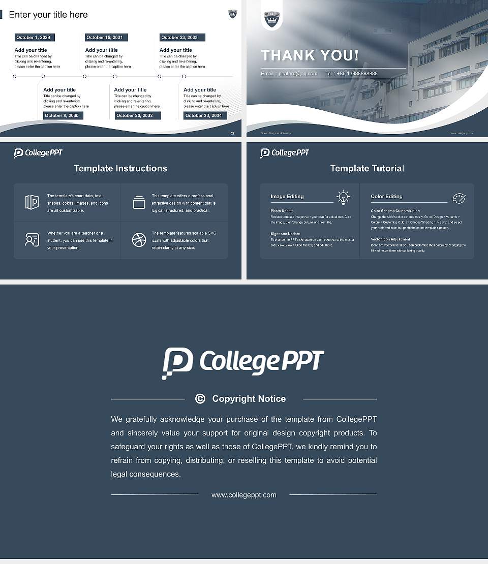 Queen Margaret University Lecture Sharing and Networking Event PPT Template16:9 ratio PPT effect preview image4