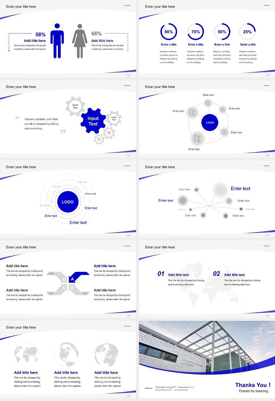 Imperial College London Course/Courseware Creation PPT Template16:9 ratio PPT effect preview image4