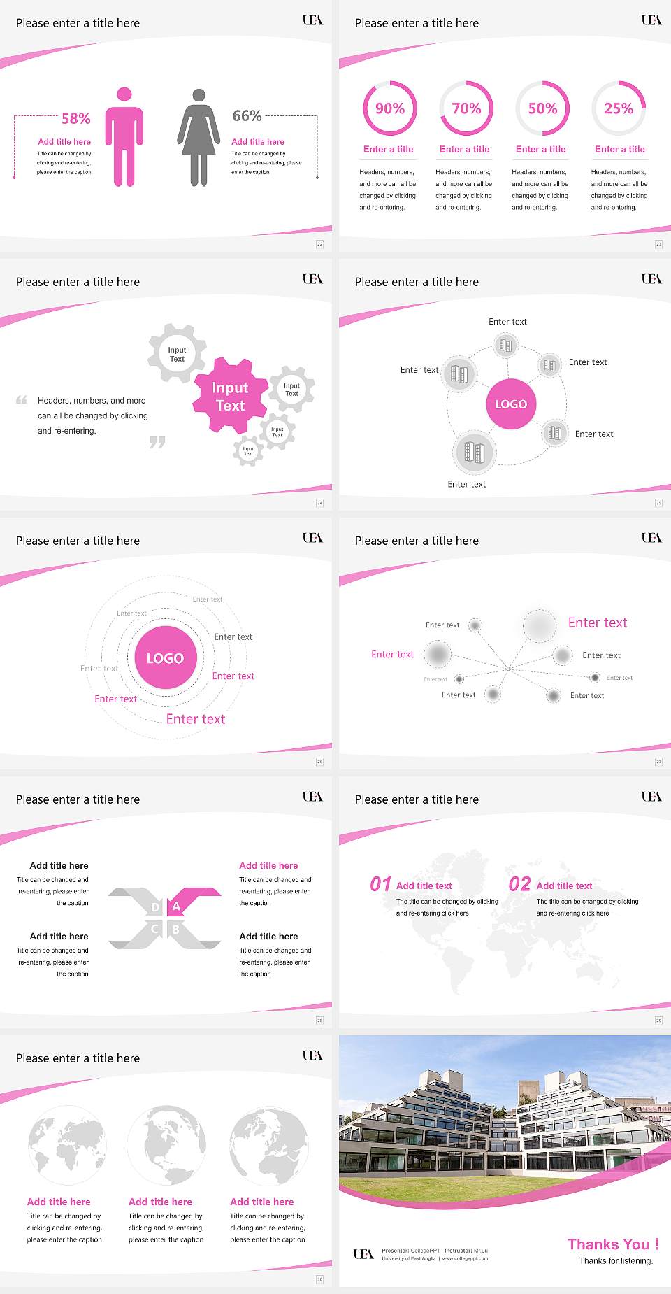 University of East Anglia Course/Courseware Creation PPT Template4:3 ratio PPT effect preview image4