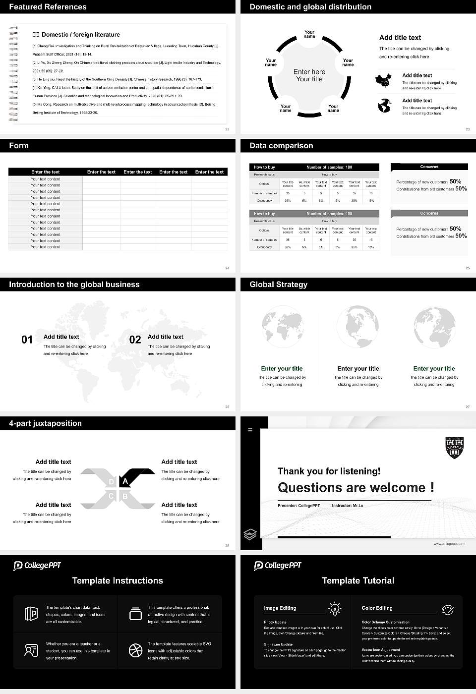 Northumbria University Thesis Proposal/Graduation Defense PPT Template16:9 ratio PPT effect preview image4