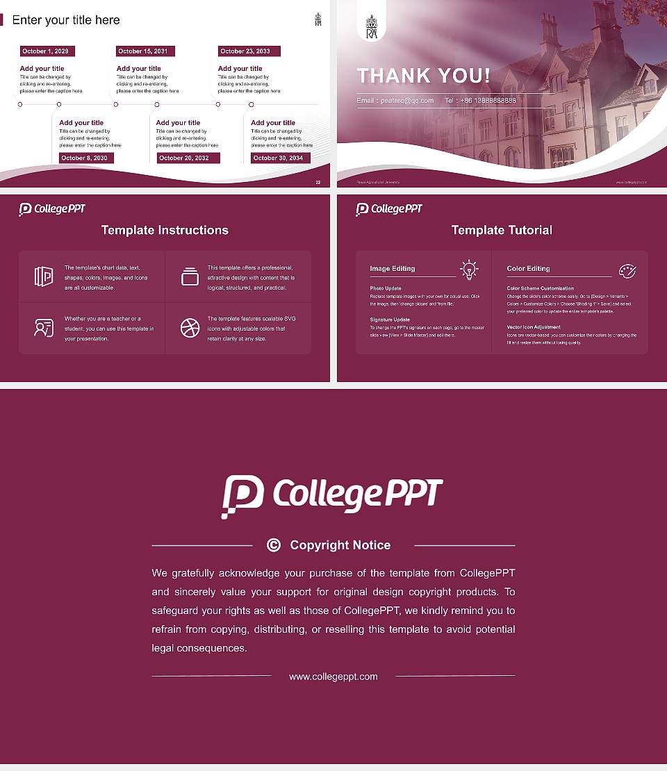 Royal Agricultural University Lecture Sharing and Networking Event PPT Template16:9 ratio PPT effect preview image4