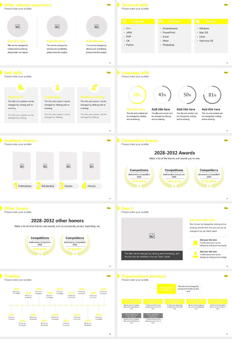 Norwich University of the Arts Resume PPT Template16:9 ratio PPT effect preview image3