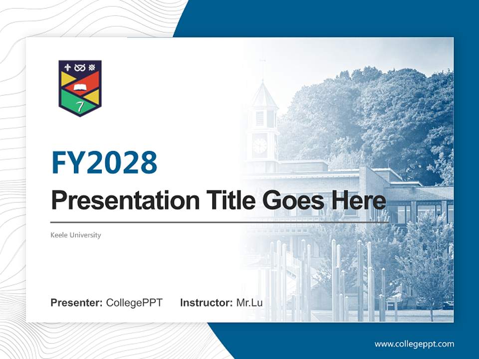 Keele University Academic Presentation/Research Findings Report PPT Template4:3 ratio PPT effect preview image5