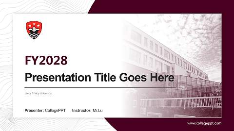 Leeds Trinity University Academic Presentation/Research Findings Report PPT Template