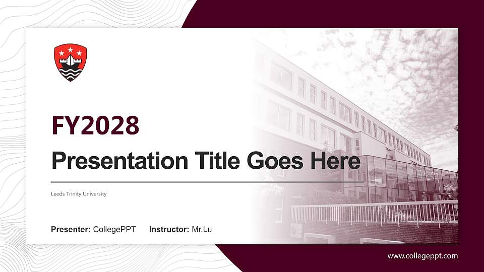 Leeds Trinity University Academic Presentation/Research Findings Report PPT Template16:9 ratio PPT effect preview image