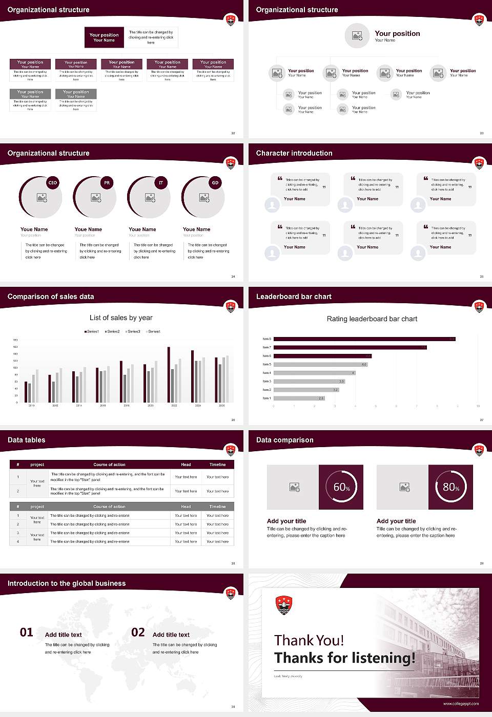 Leeds Trinity University Academic Presentation/Research Findings Report PPT Template16:9 ratio PPT effect preview image4