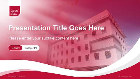 University of South Wales Lecture Sharing and Networking Event PPT Template