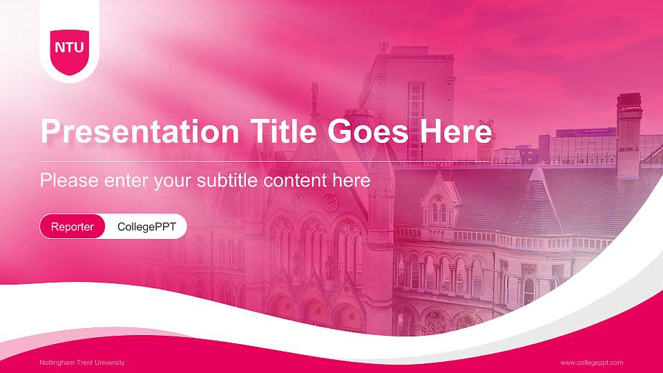 Nottingham Trent University Lecture Sharing and Networking Event PPT Template16:9 ratio PPT effect preview image