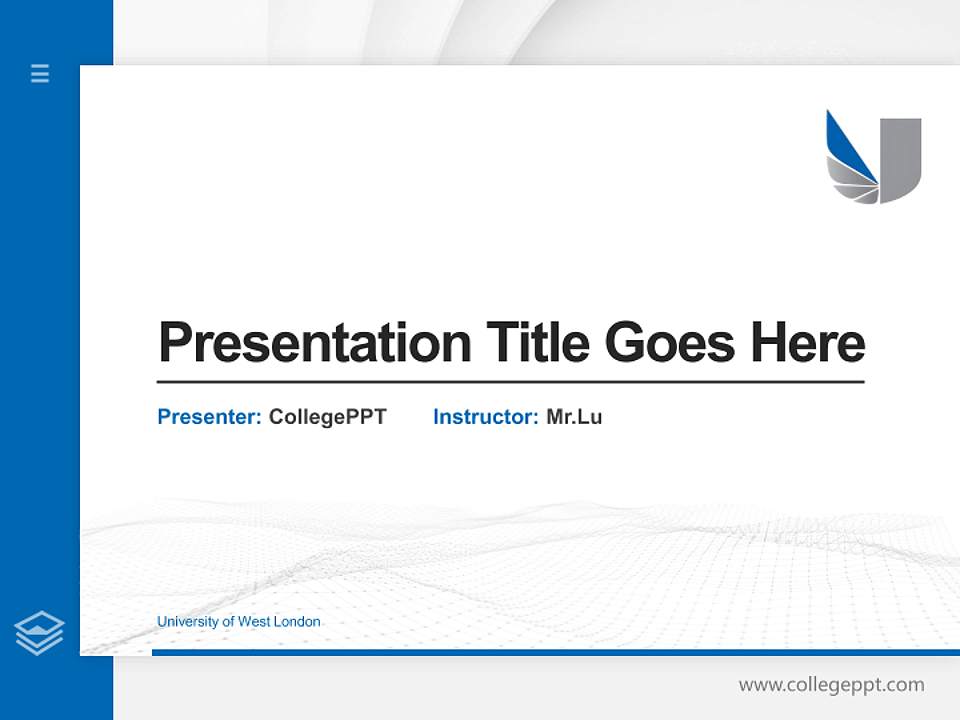 University of West London Thesis Proposal/Graduation Defense PPT Template4:3 ratio PPT effect preview image5