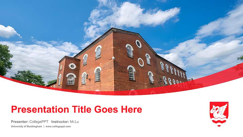 University of Buckingham Course/Courseware Creation PPT Template16:9 ratio PPT effect preview image