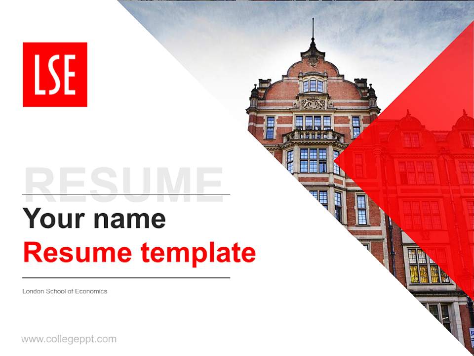 London School of Economics Resume PPT Template4:3 ratio PPT effect preview image5